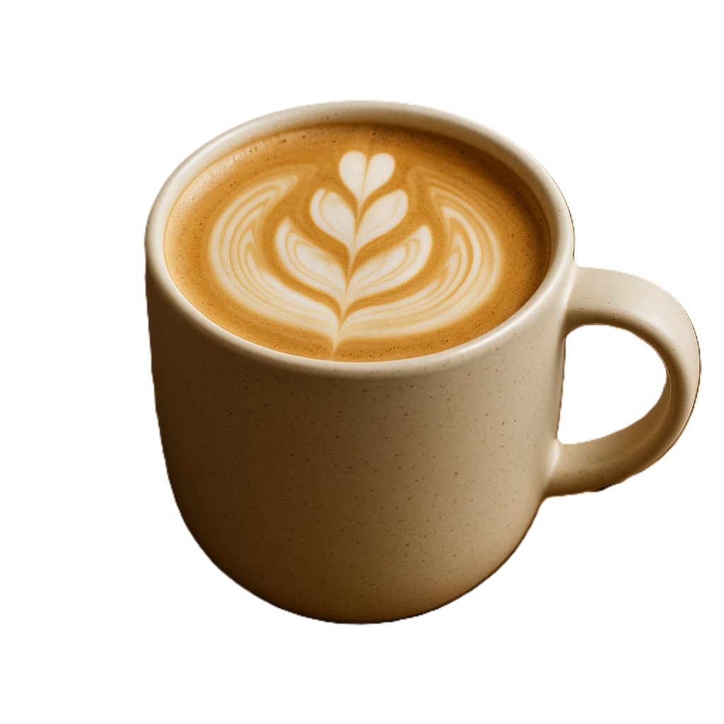 Creamy latte art coffee prepared with Coffee Mate