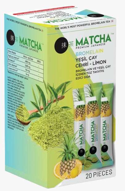 Bromelain Matcha Senna & Lemon Powder Supplement